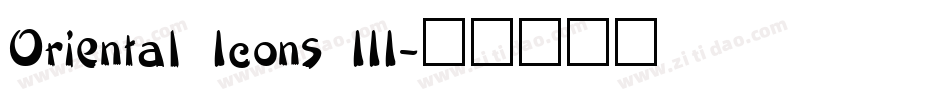 Oriental Icons III字体转换